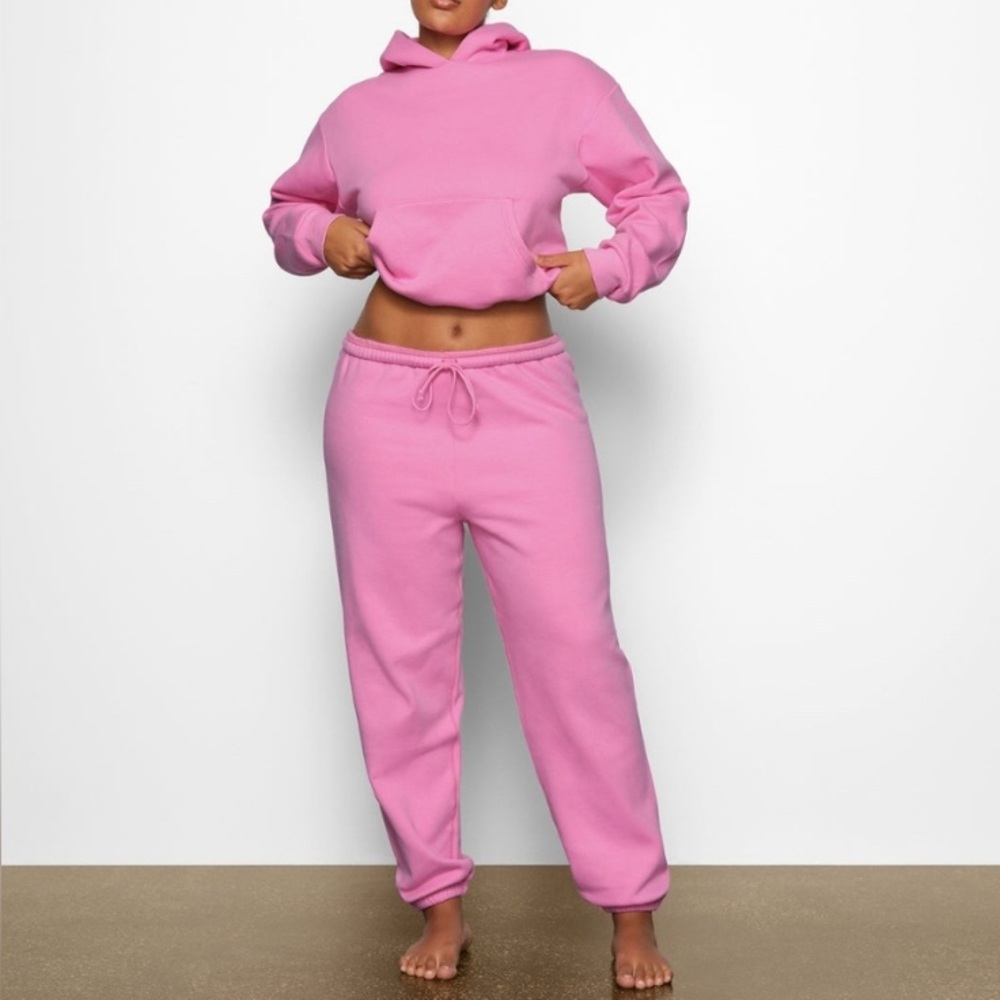 SKIMS Cotton Fleece Jogger in Bubblegum